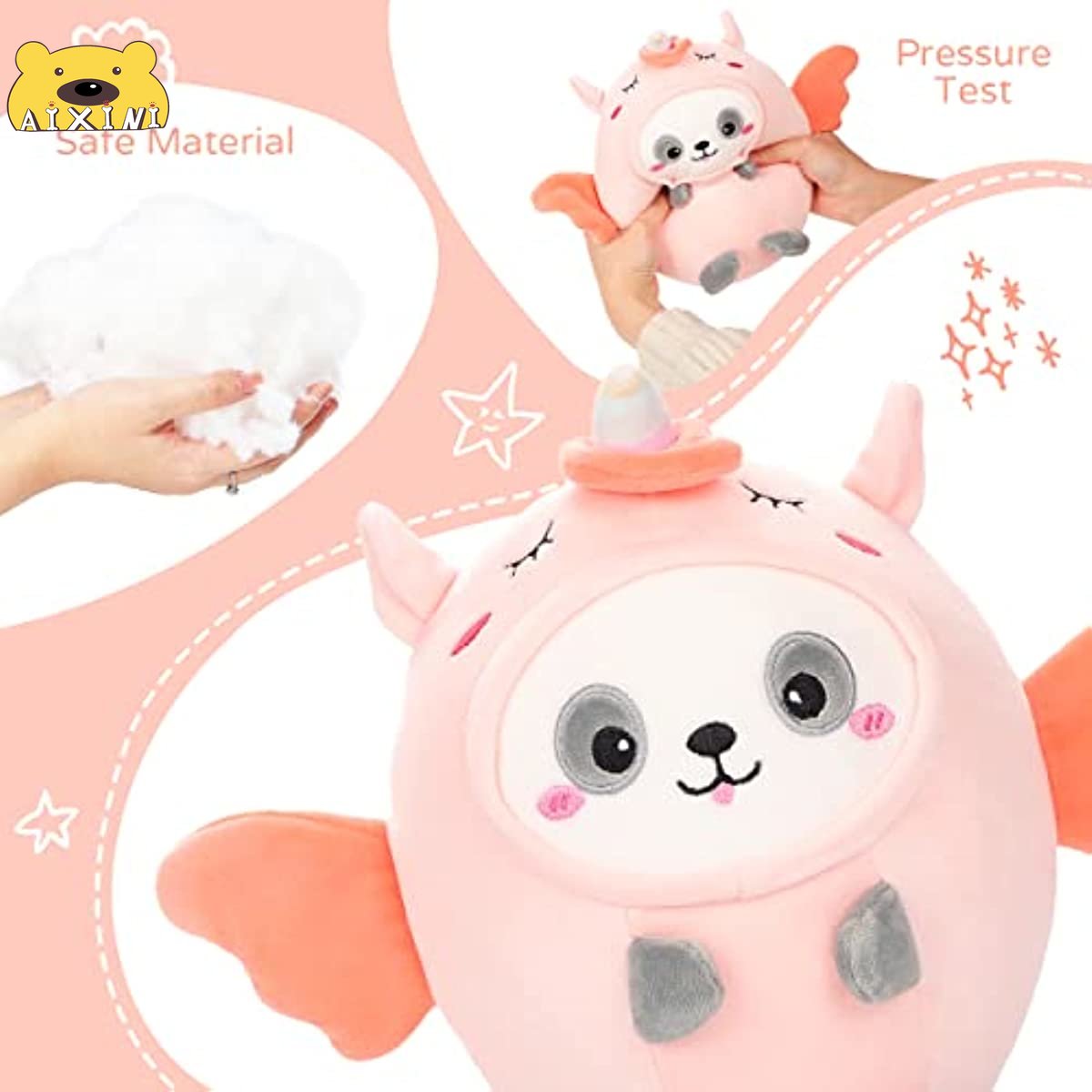 Cute Animal(Cat/Panda/Pig/Dog/Cat) Dress Up Plush Toys 20cm