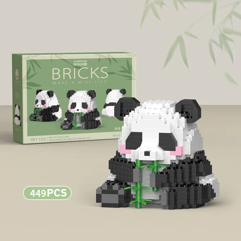 Cute Panda Mini Building Blocks - 12 Styles