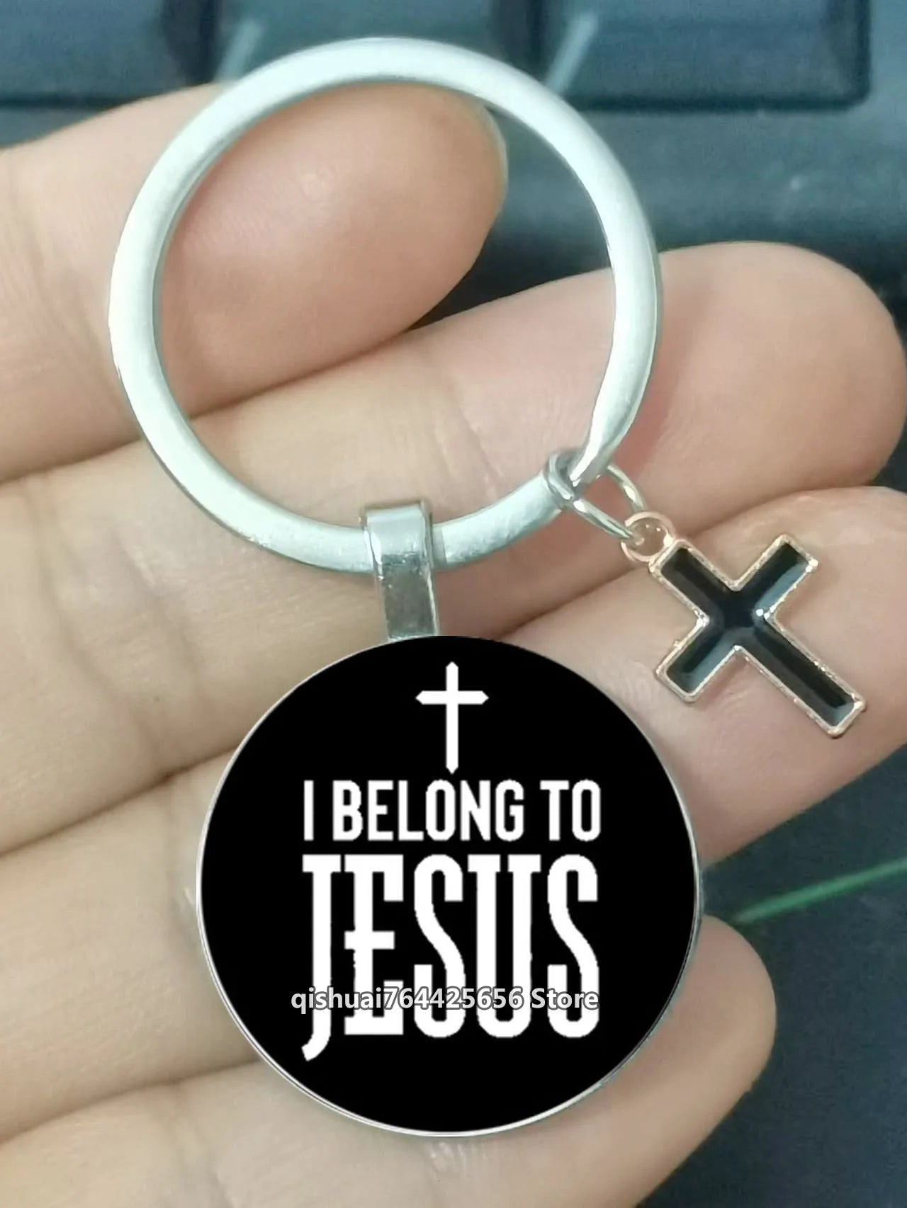 Keychain With The Bible Verse /Religious Message And The Cross  - 22  Styles