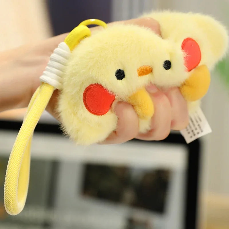 Cute Ball Shaped Animal Plush Keychain - Cat/Rabbit/Seal/Penguin/Cow/Elephant/Bee/Bird/Hamster