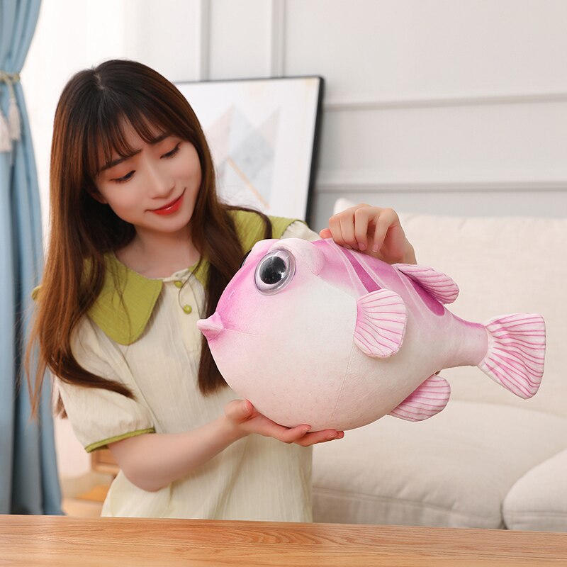 Puffer Fish Plush Toys 26/33/43CM - Pink/Green