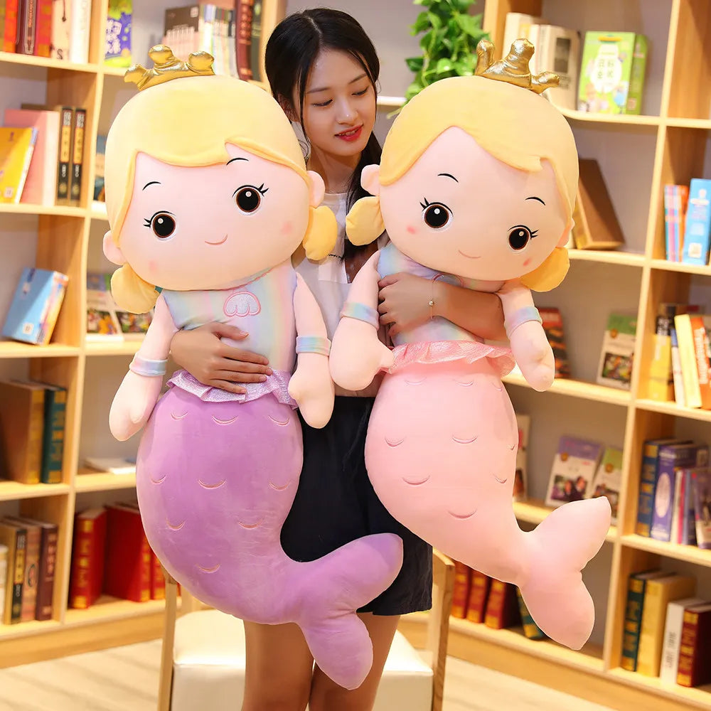 Cute Mermaid Plush Toys 30/40/55/80/100cm - Purple/Red/Pink