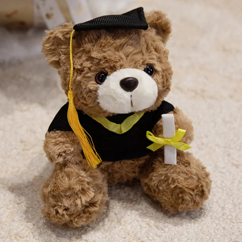Teddy Bear With Rose/Christmas Hat/Bouquet/Graduation Plush Toys 17cm