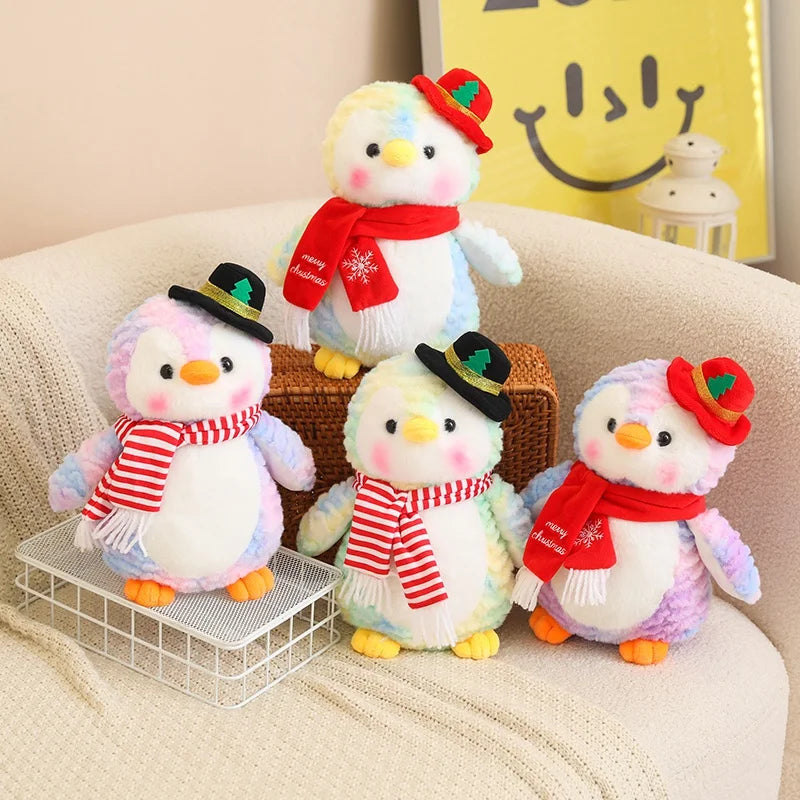 Cute Penguin With Christmas Scarf & Hat Plush Toys 26cm - 4 Styles