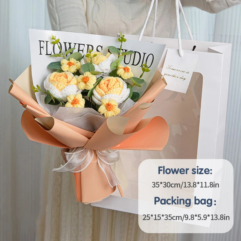 Cotton Rope Handmade Flower and Bag Bouquets -9 Styles