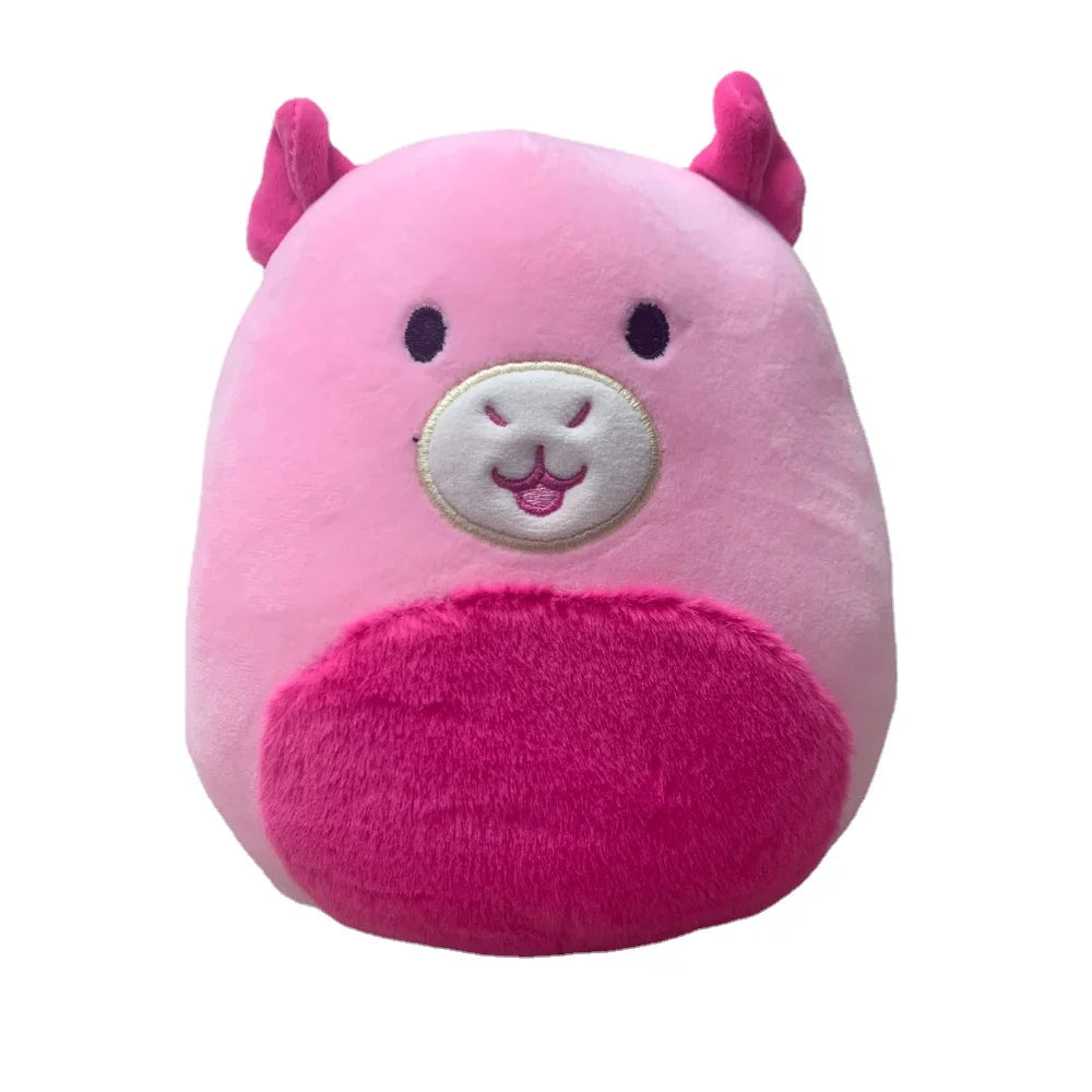 Cute Round Capybara Plush Toys 20cm - Brown/Pink