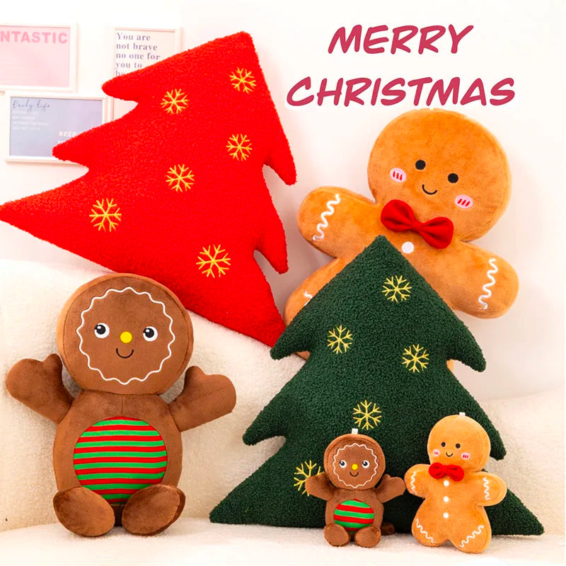 Christmas (Tree/Gingerbread Man) Plush Toys 17/40cm - 4 Styles