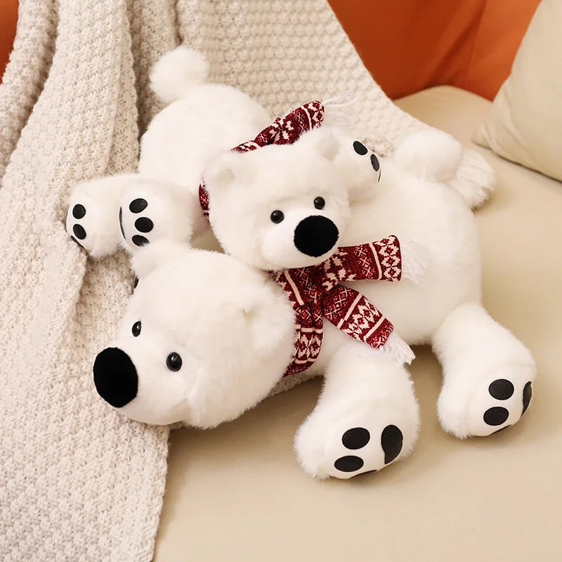 Cute Polar Bear With Scarf Plush Toys 28/36/43cm