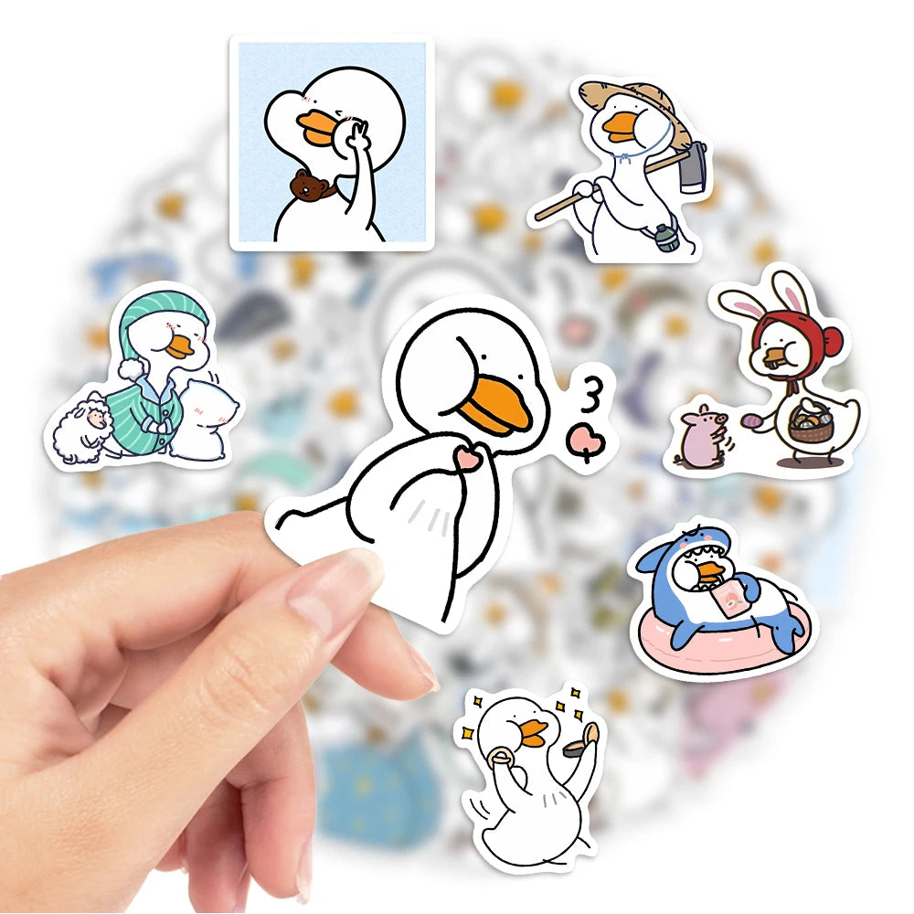 50 pcs Cute And Funny Duck Stickers