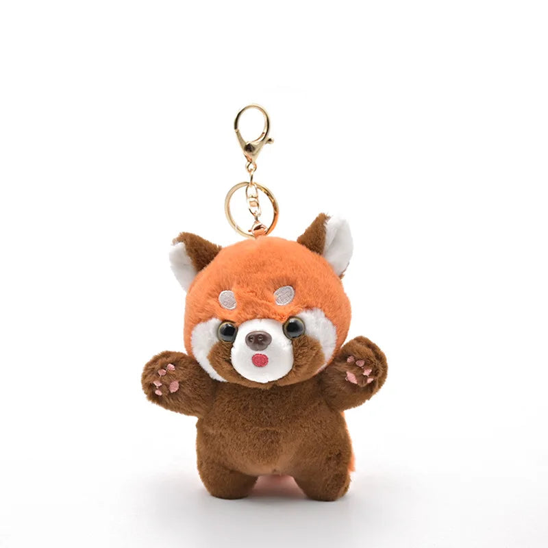 Cute Red Panda Plush Keychains 12cm