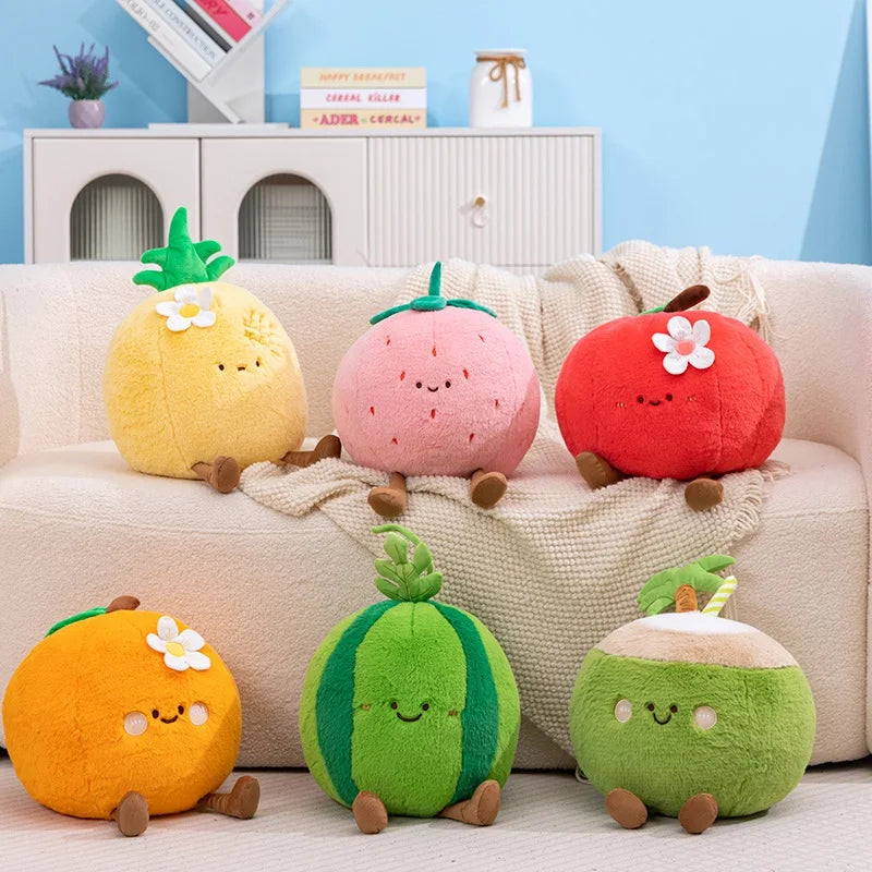 Cute Fruits (Orange/Apple/Pineapple/Strawberry/Watermelon/Coconut) Plush Toys 30cm