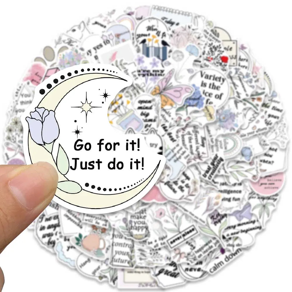 50/100 pcs Stickers (Inspirational/Motivational) Texts