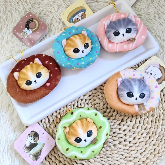 Mofusand Donut Series Cat Plush Keychains 10cm - 5 Styles