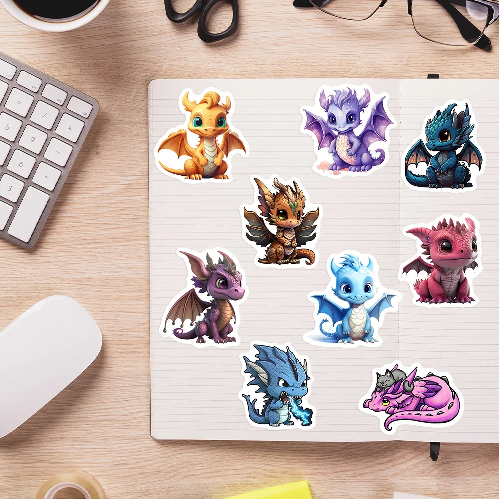 50 pcs Cute/Kawaii Dragon Stickers