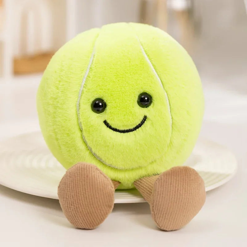 Cute Basketball/Football/Billiard Ball/Baseball/Tennis Ball Plush Toys 10cm