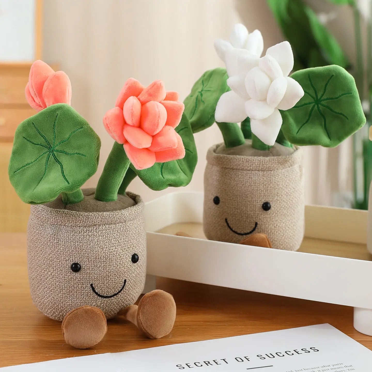 Cute Plant (Lotus Flower) Plush Toys 30cm - White/Pink/Purple/Orange