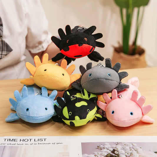 Cute Axolotl Plush Keychain 23cm - Black/Green/Blue/Yellow/Pink/Grey