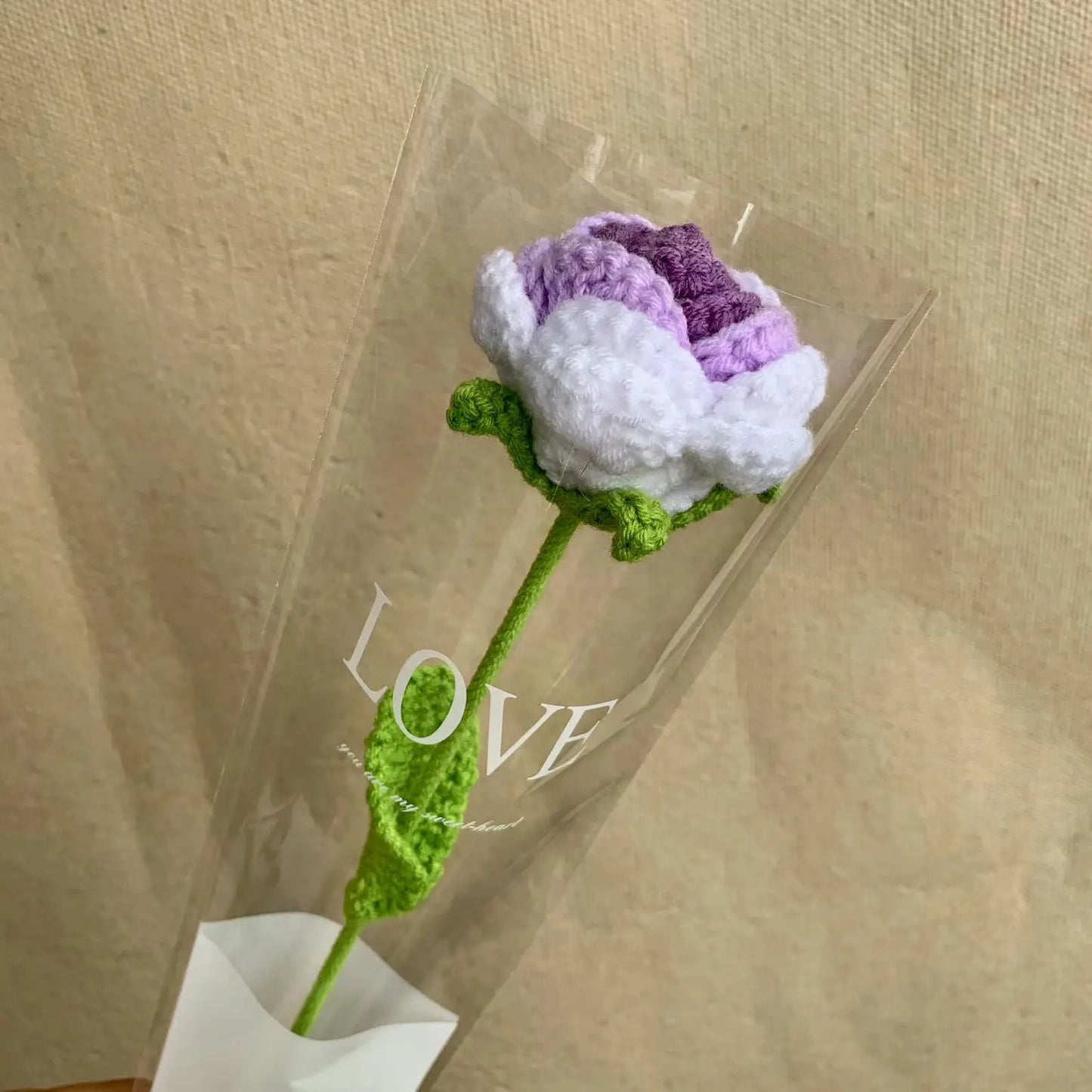 Cotton Rope Handmade Roses Flower Bouquets - Pink/Blue/Yellow/Purple - 9 Styles