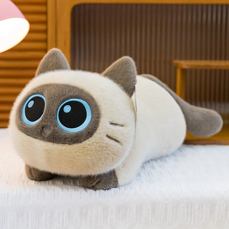 Lying Cats(Siamese/Calico/Black/Cow) Plush Toy 25/45cm