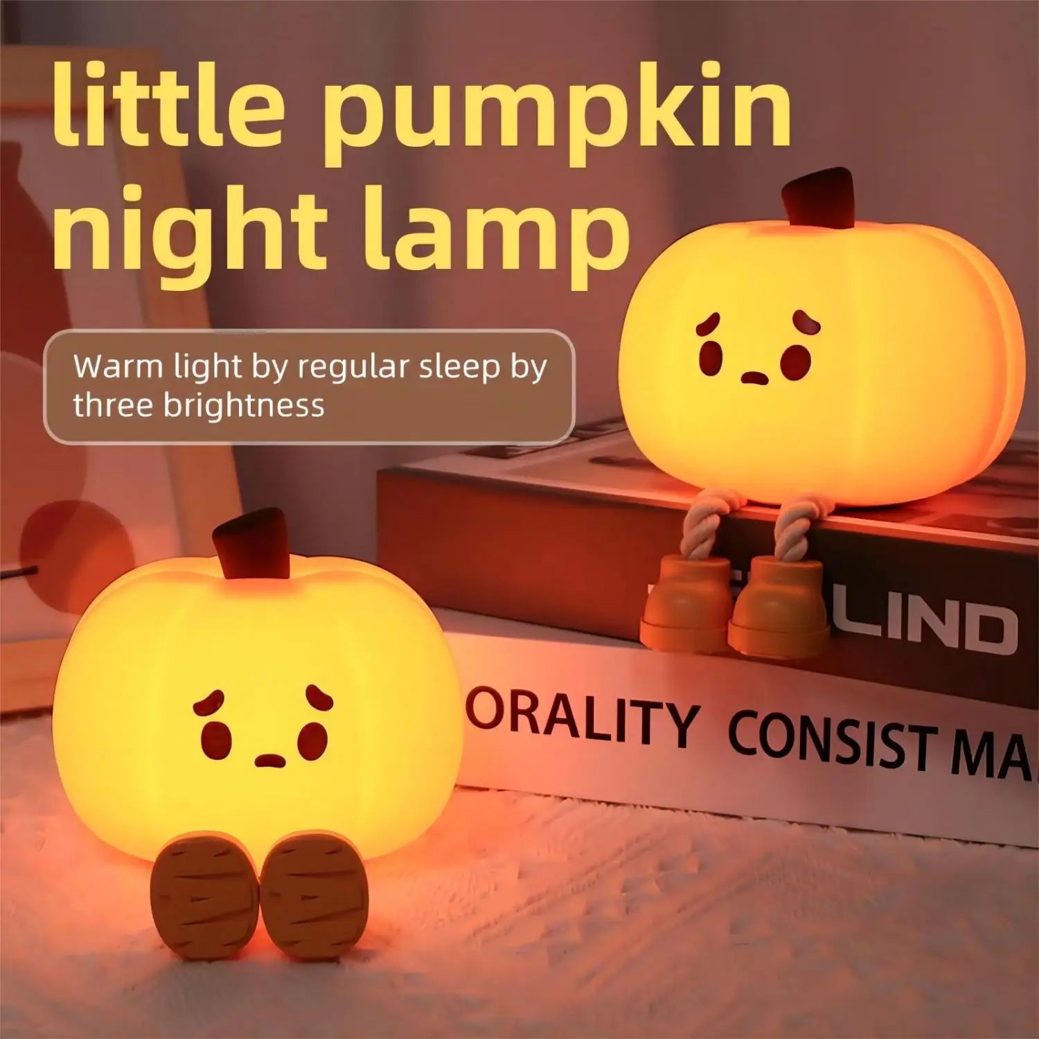 LED Night Light Pumpkin Silicone Lamp