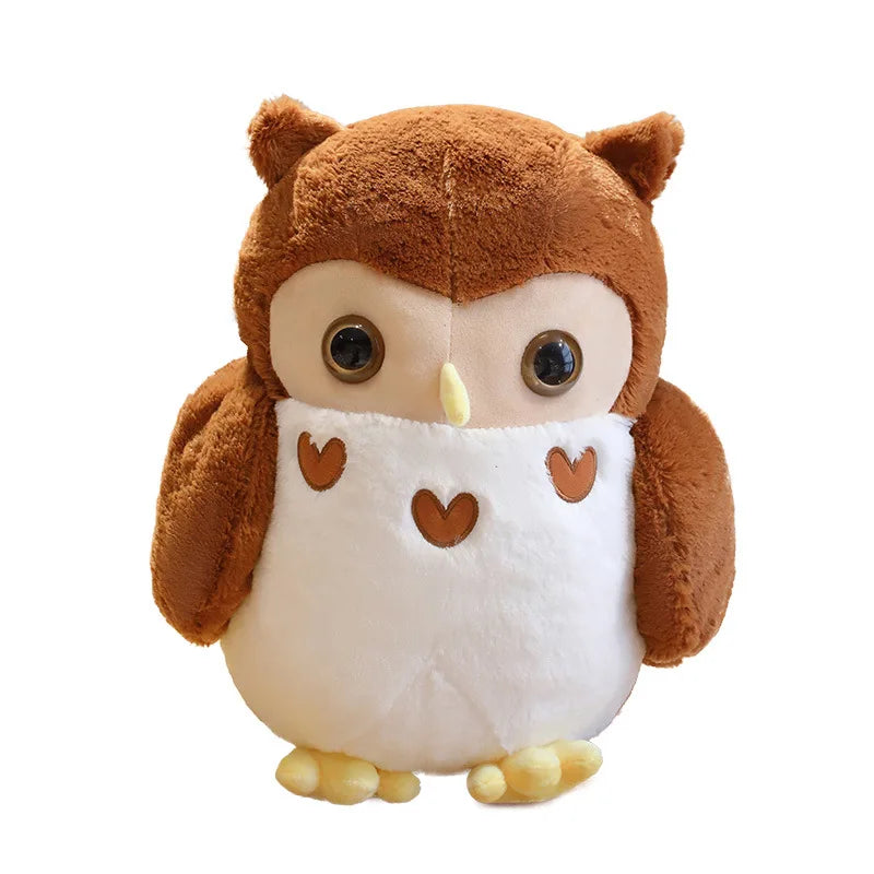 Cute Bird (Owl) Plush Toys 30/40cm - White/Brown