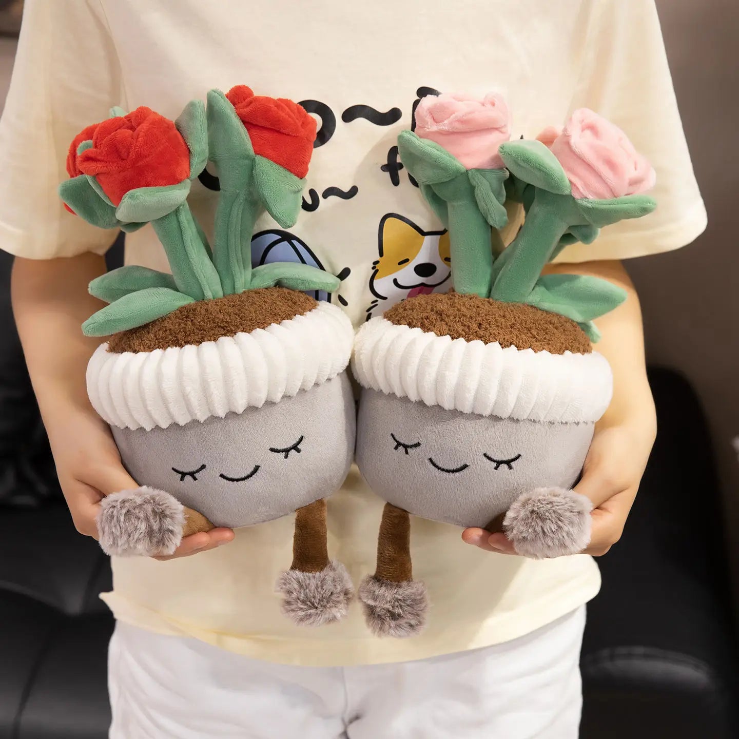 Potted Plants Series(Rose/Lily/Strawberry/Sunflower/Cactus) Plush Toys 33cm - 9 Styles