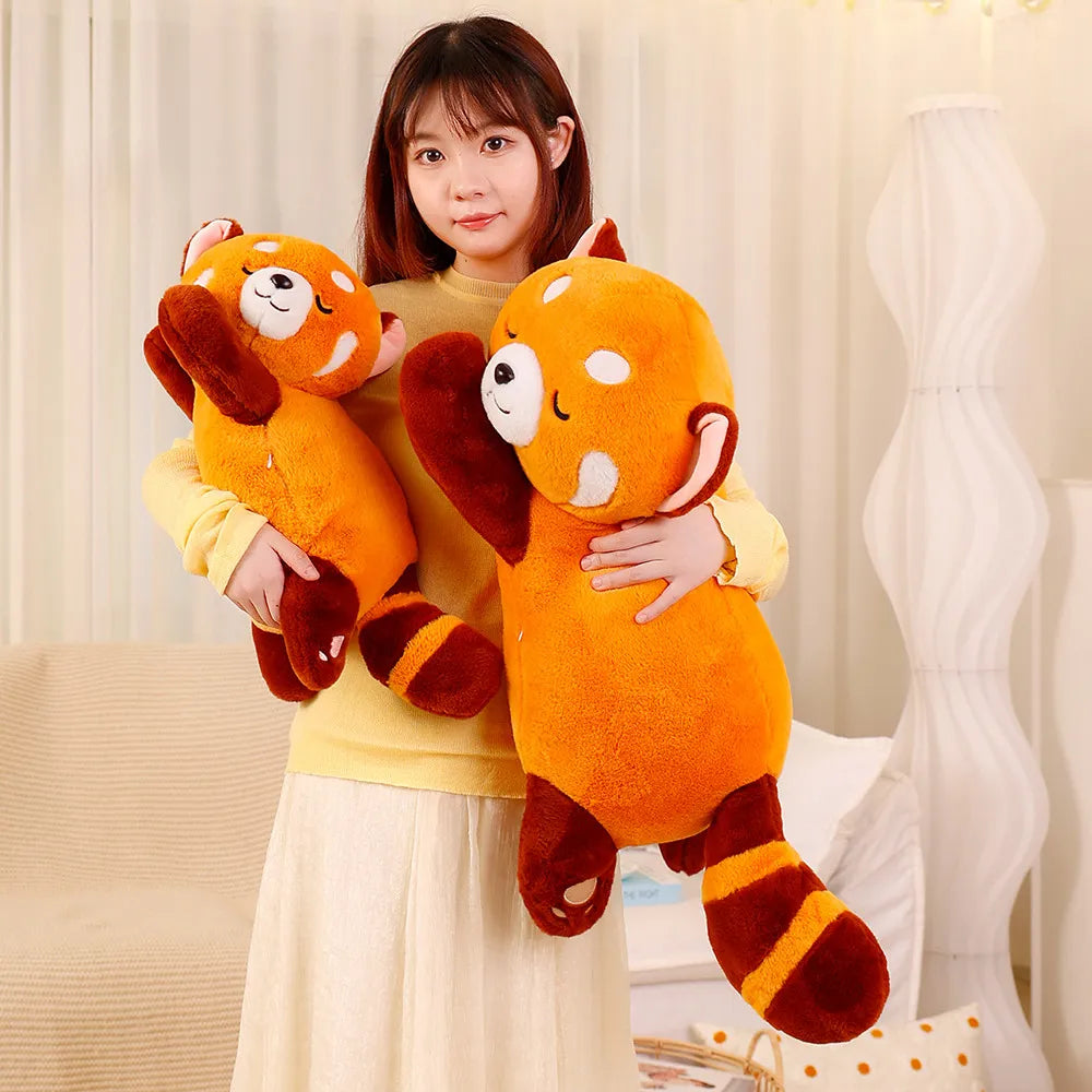 Cute Sleeping Red Panda Plush Pillow Toys 35/50/65/90cm