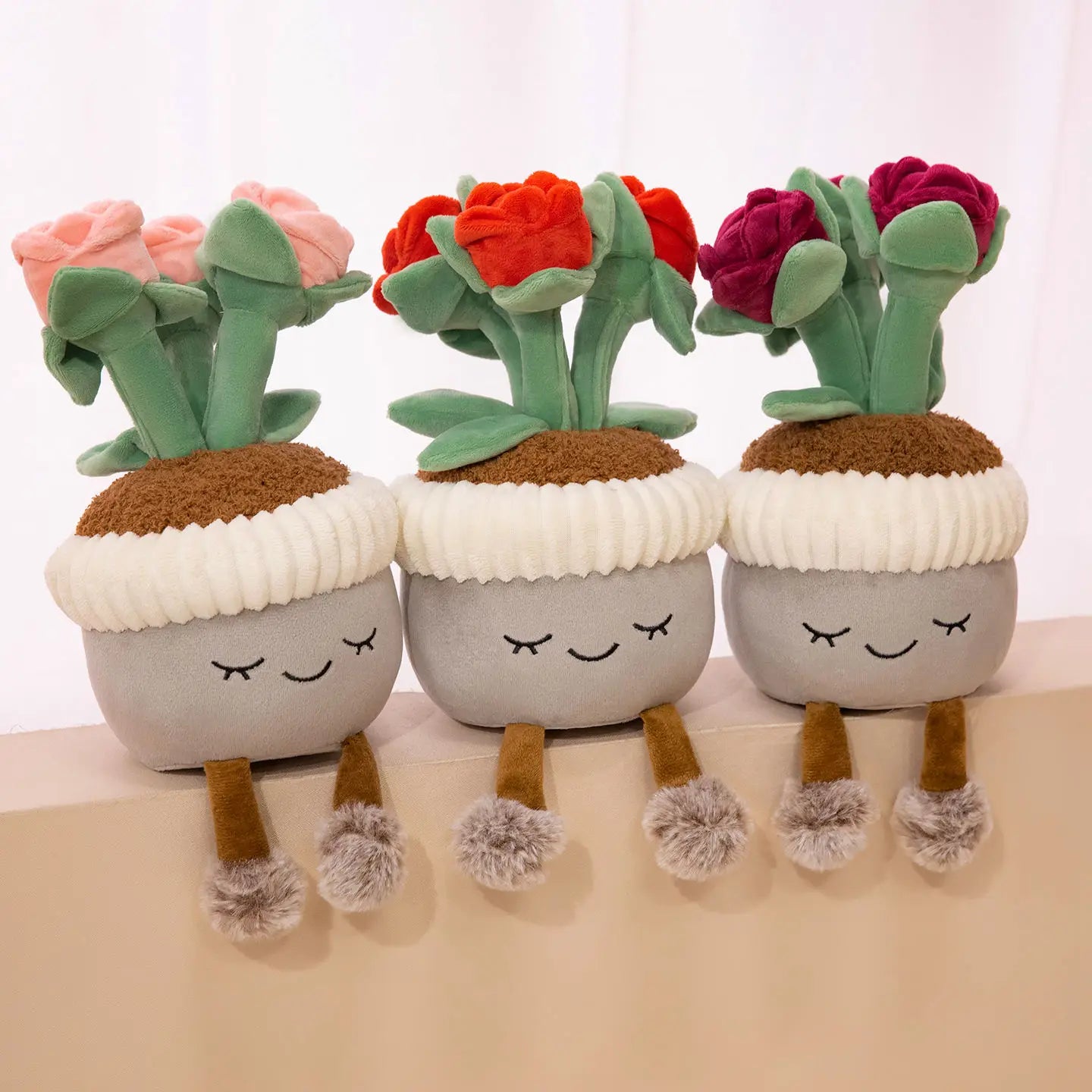 Potted Plants Series(Rose/Lily/Strawberry/Sunflower/Cactus) Plush Toys 33cm - 9 Styles