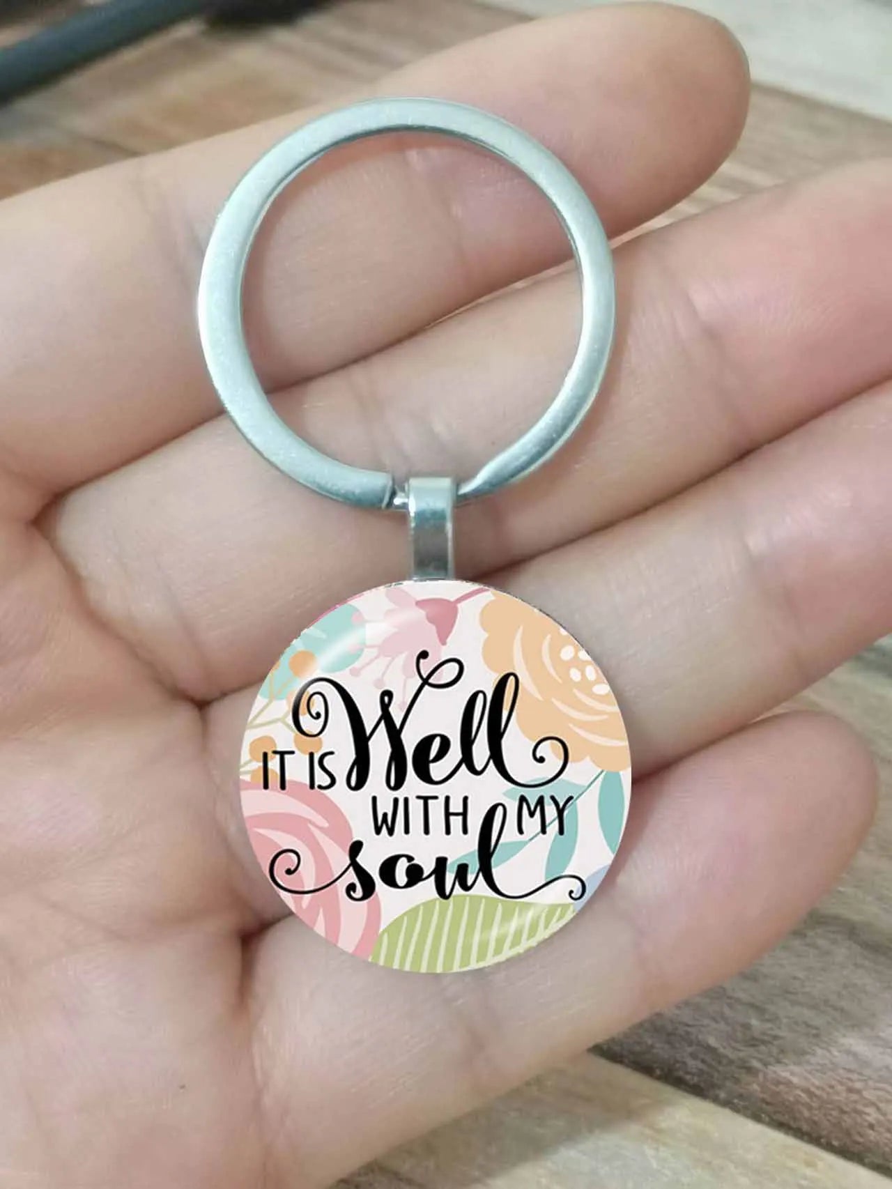 Keychain With The Bible Verse/Positive Message - 13 Styles