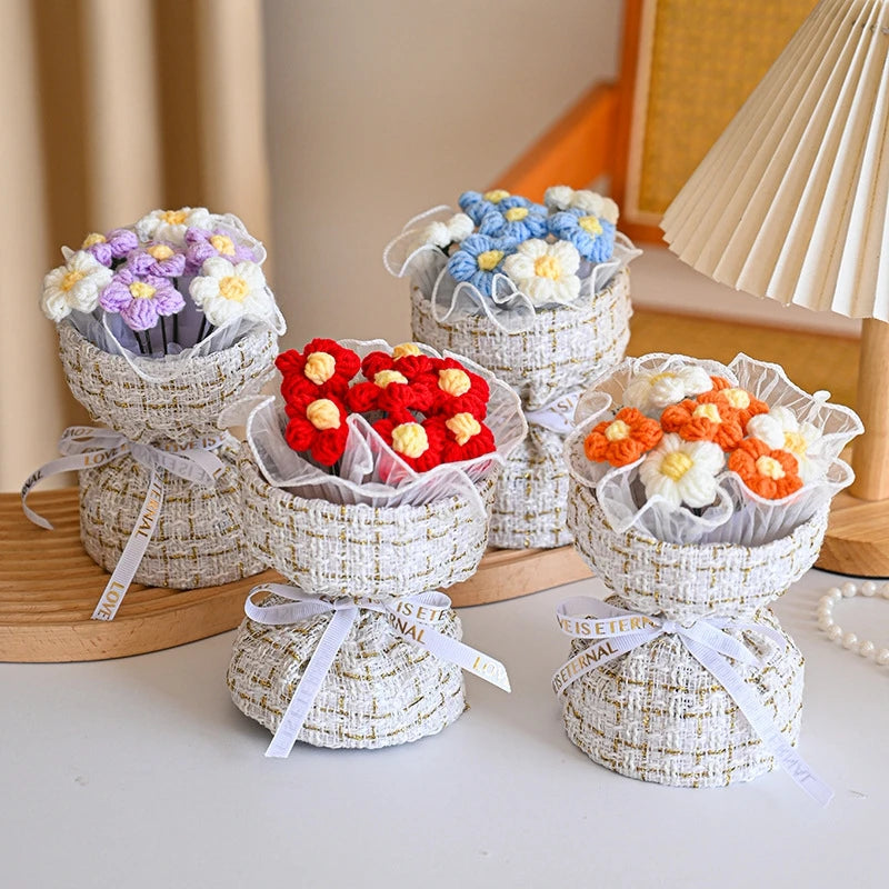 Cotton Rope Handmade Flower Mini Bouquets -5 Styles