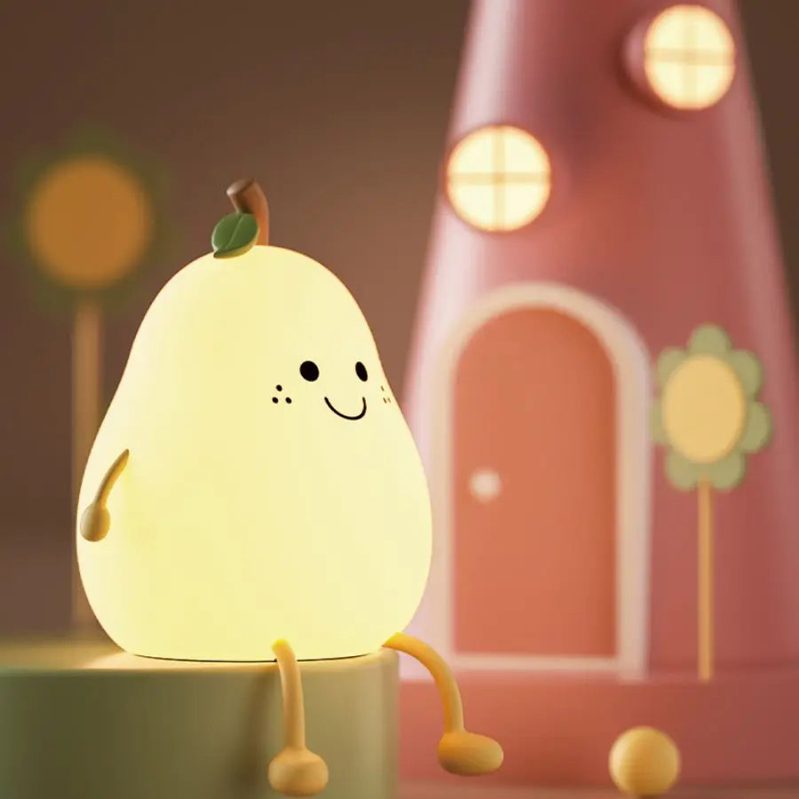 LED Night Light Pear Silicone Lamp