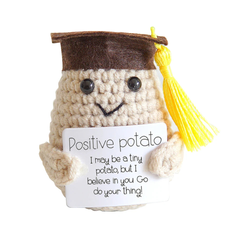 Handmade Knitted Pickle/Pineapple/ Avocado/Potato With Positive Message - 11 Styles