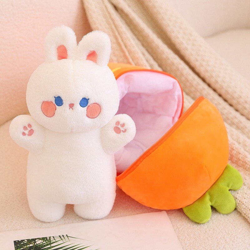 Cute Pig/Bunny In Carrot/Strawberry Bag Plush Toys 30/40/60/80cm