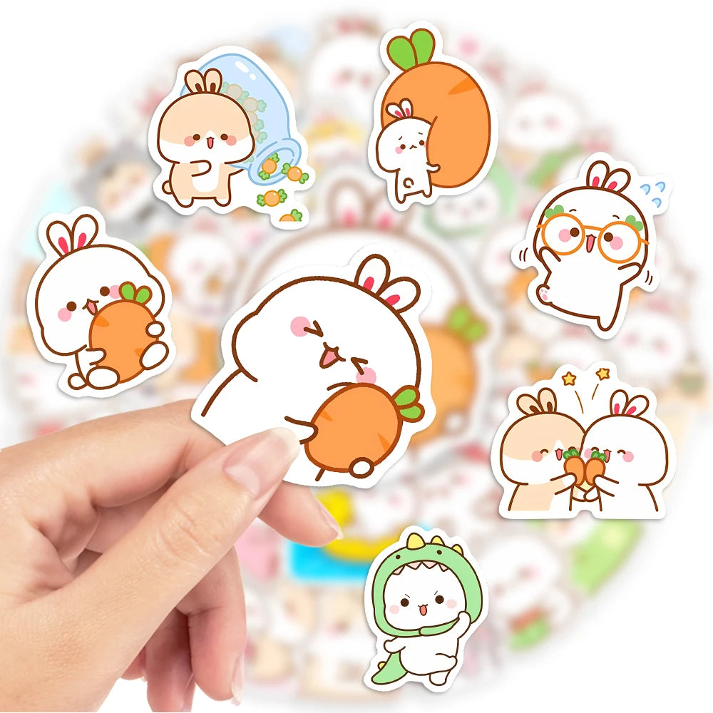 50 pcs Cute/Kawaii Bunny/Rabbit Stickers - V2