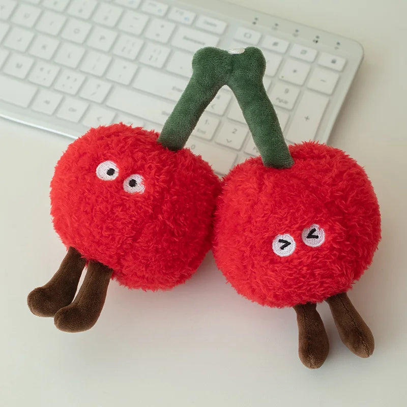 Cute Cherry Plush Toys 30/55cm and Plush Keychains 12cm