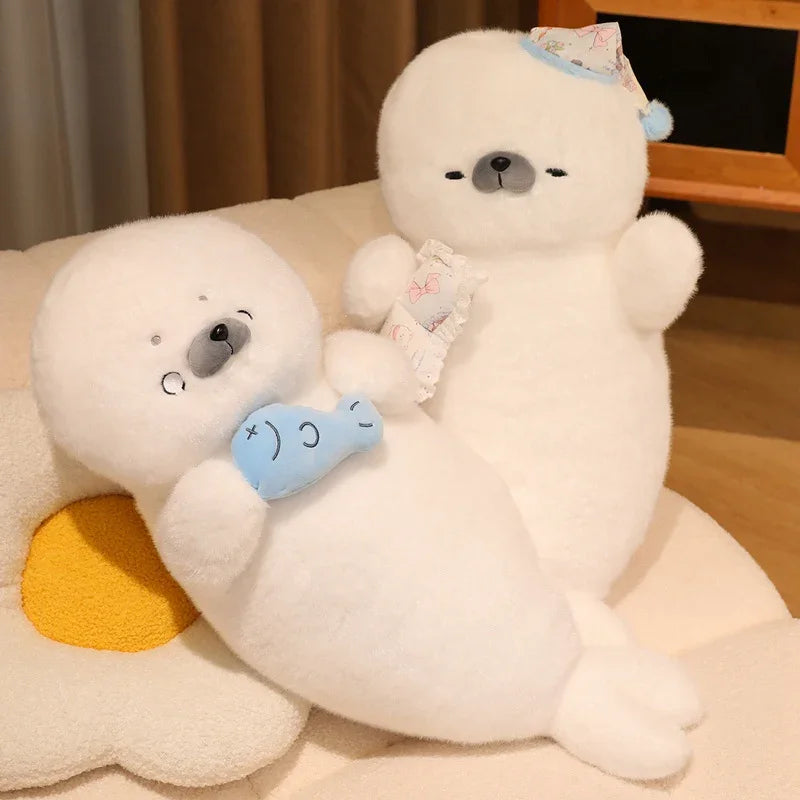 Cute White Seal Plush Toys 70cm - 6 Styles