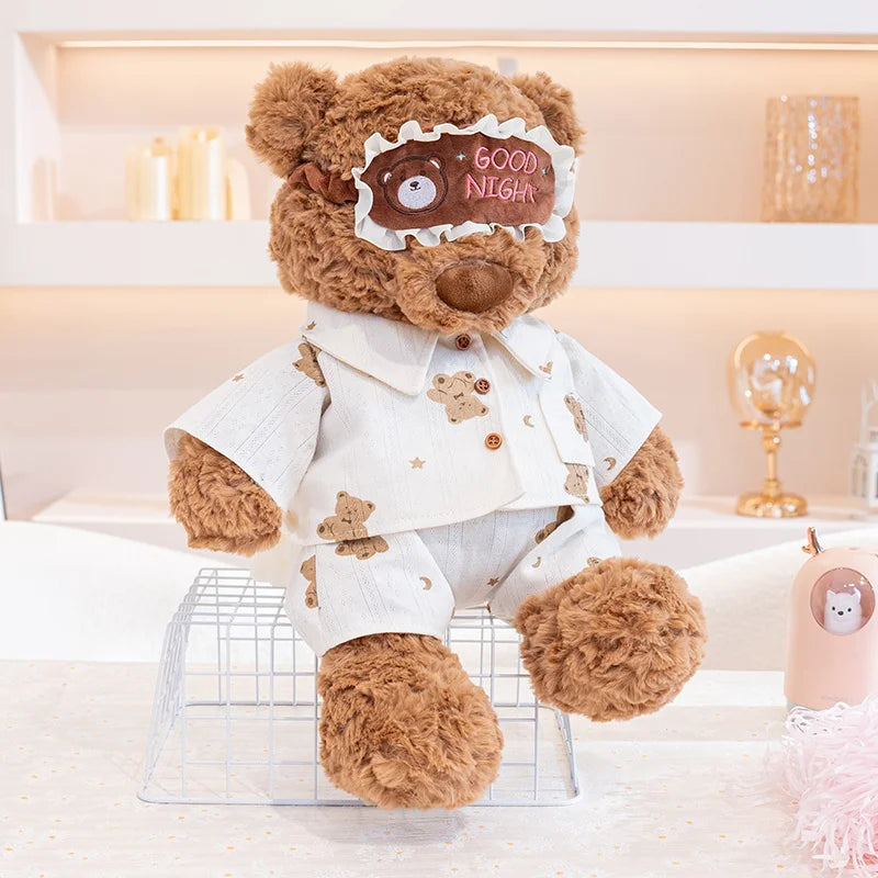 Cute Teddy Bear With Birthday/Pajama/Bubble Tea/Lemonlade Plush Toys