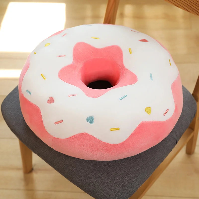 Donut Plush Pillow Toys 38/58cm - Blue/Brown/Pink/White