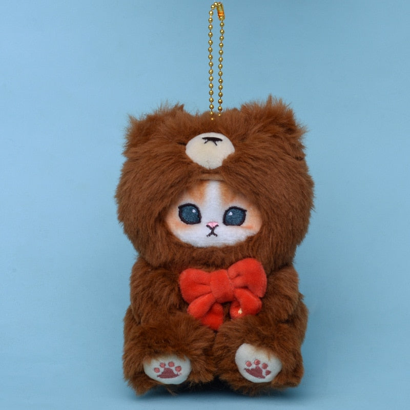 Mofusand Cat With Bear Dress Up Plush Toys 20cm / Plush Keychains 12cm - 2 styles