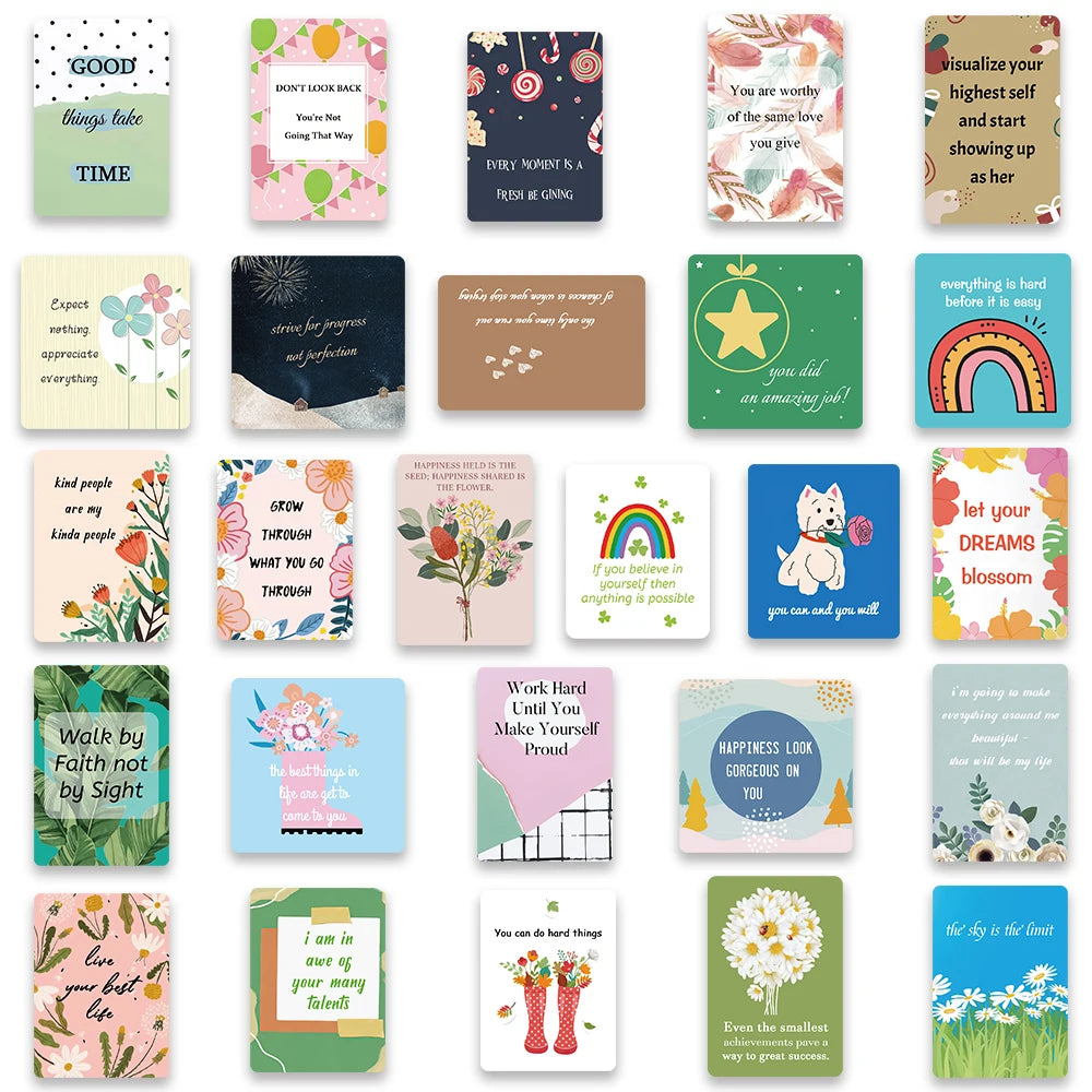 52 pcs Stickers (Inspirational/Motivational) Texts