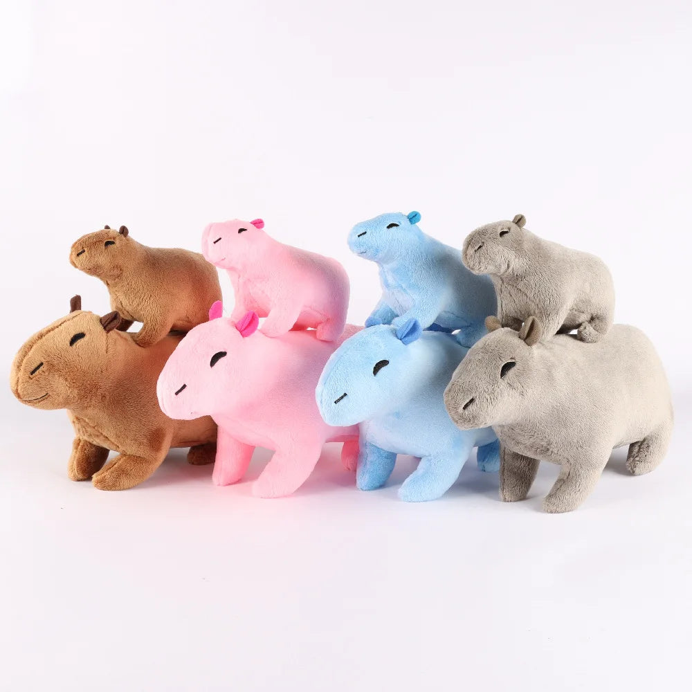 Cute Capybara Plush Toys 18/30cm - Grey/Blue/Pink/Brown