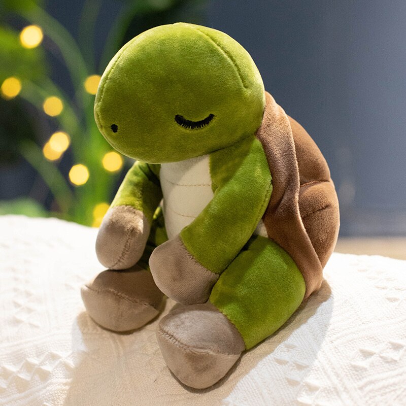 Cute Sleeping Turtle Plush Toys 18cm - Blue/Green/Pink/Purple