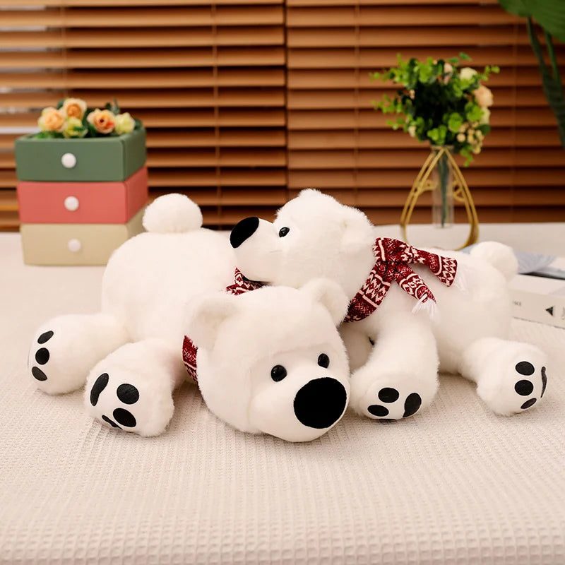 Cute Polar Bear With Scarf Plush Toys 28/36/43cm