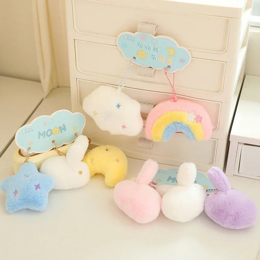 Sky Series (Cloud/Moon/Star/Rabbit) Plush Keychains and Toys - 10 Styles