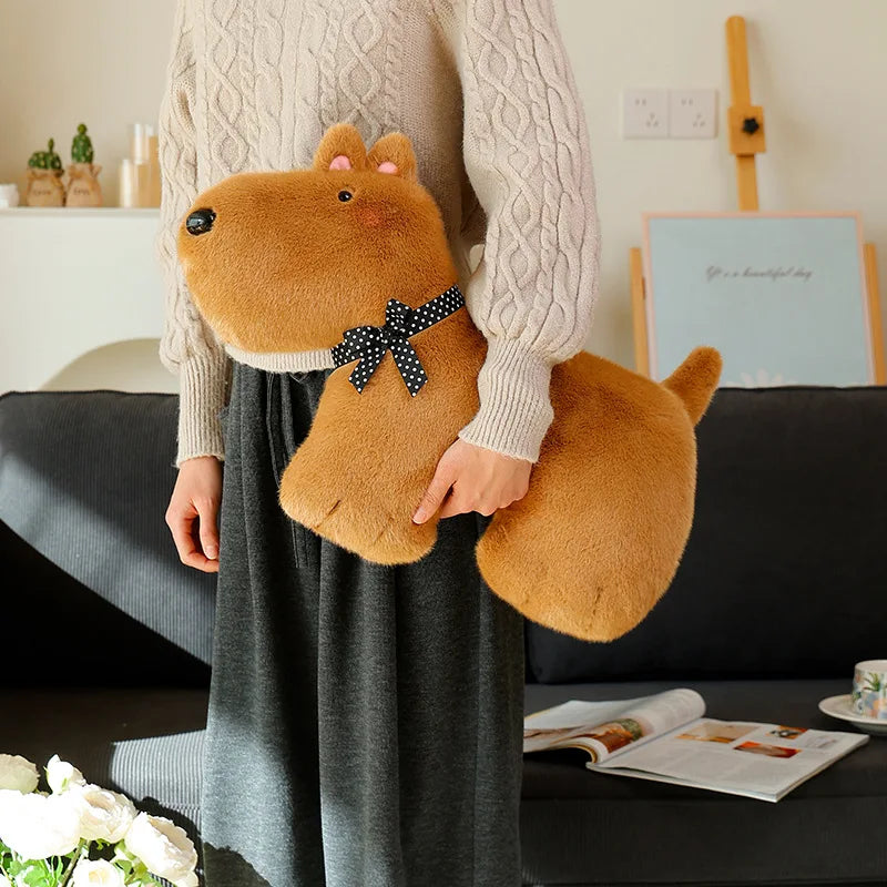 Cute Dog Pillow Plush Toys 50cm - White/Brown