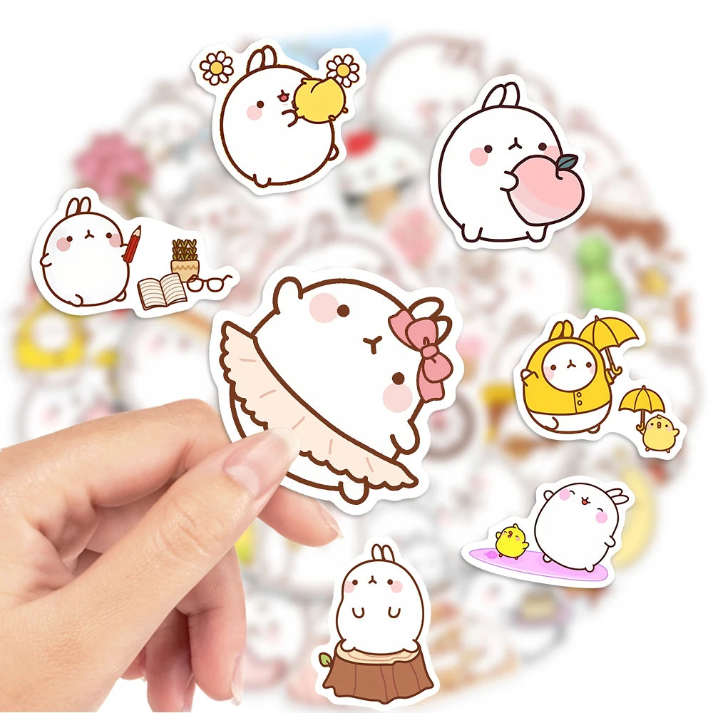 50 pcs Cute/Kawaii Bunny/Rabbit Stickers - V3