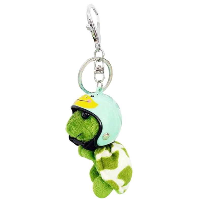 Cute Turtle/Bear With Helmet Plush Keychains - 18 Styles