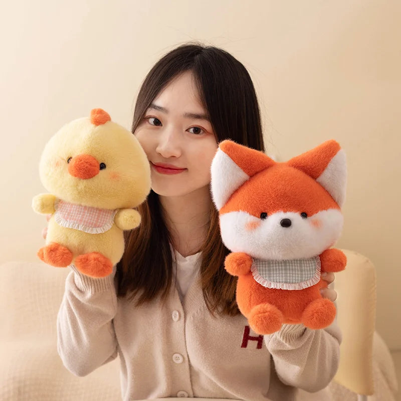 Cute Rabbit/Chick/Fox With Bib Plush Toys 23cm