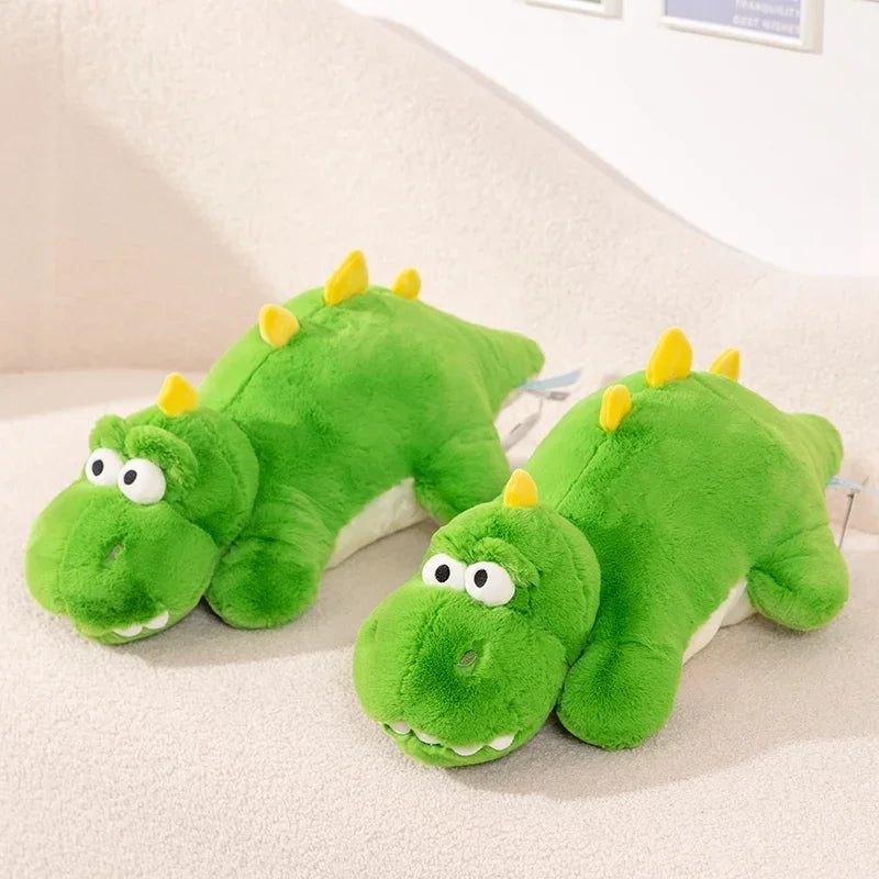 Lying Green Dinosaur Plush Toys 53cm