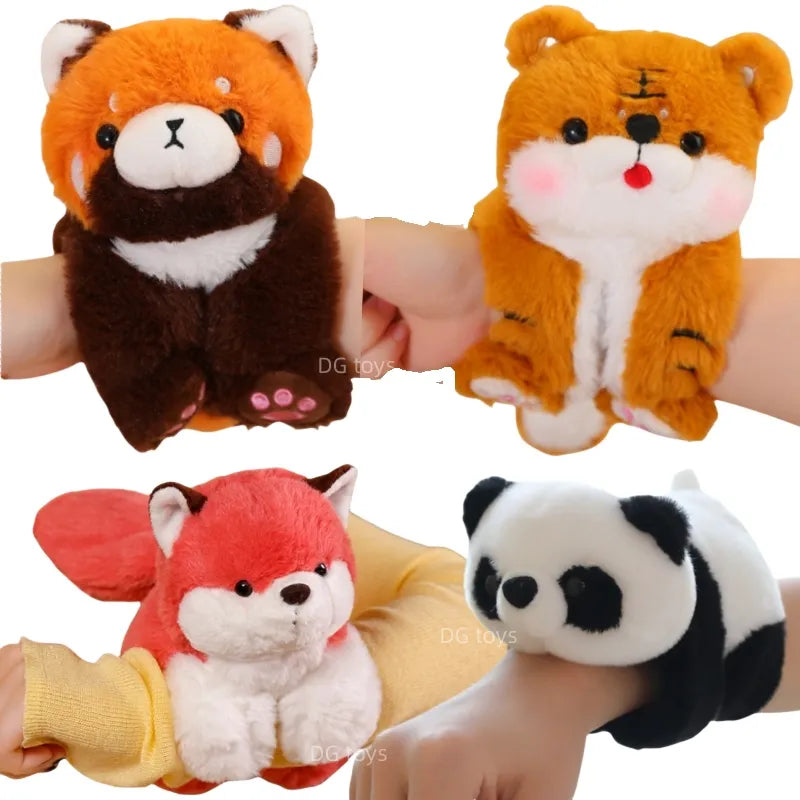 Cute Animal (Red Panda/Fox/Panda/Lion/Monkey/Pig/Dog/Rabbit/Alpaca/Tiger/Monkey/Bear/Cat) Plush Slap Band